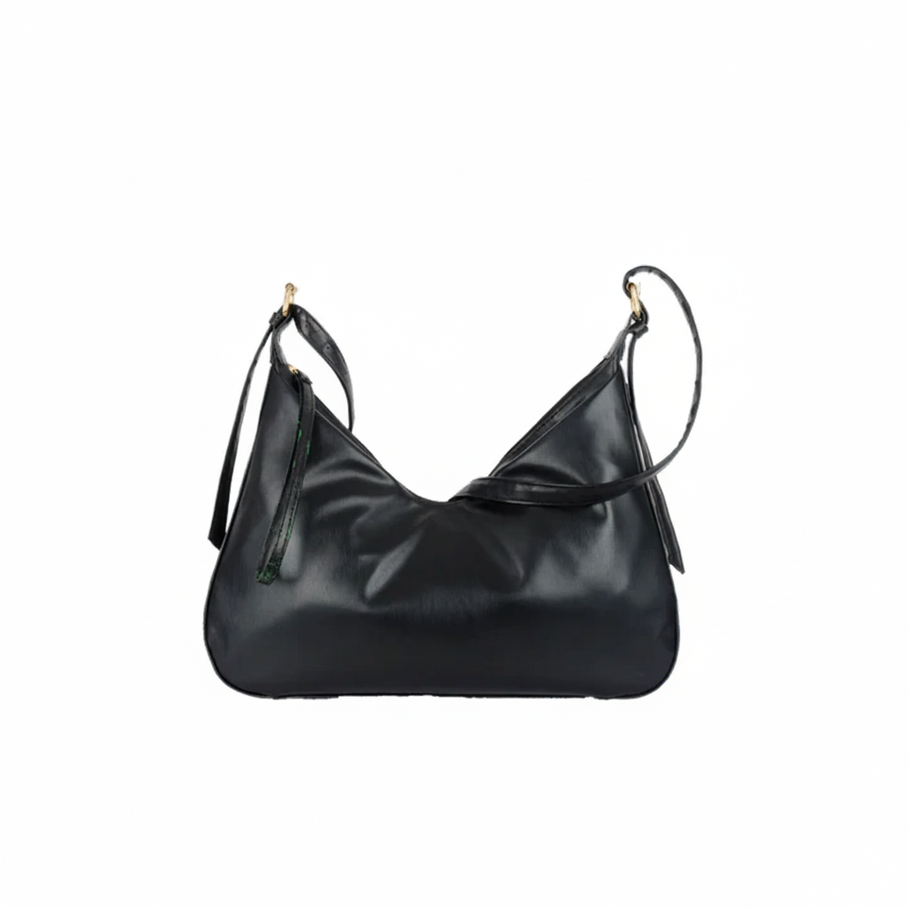 Joria Black Medium Bag - Premium Hobo Style Shoulder Bag WEAR VIBE joria black medium shoulder bag
